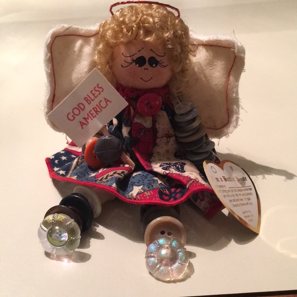 God Bless America 250 Angel Button Doll